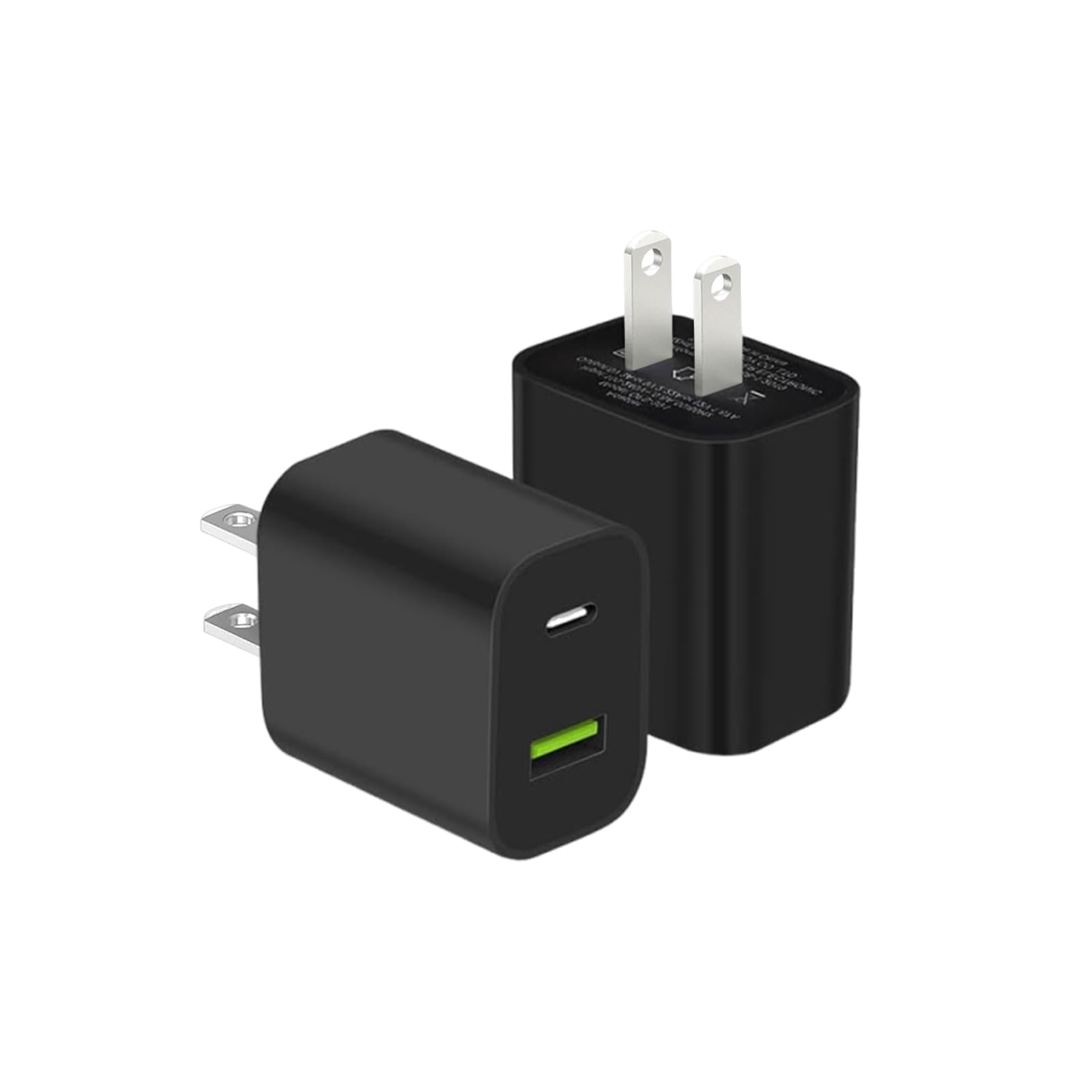 2 Pack USB C Charger Block, Dual Port Type C Wall Charger Fast Charging 20W Power Adapter Cube for iPhone 14/14 Pro/14 Pro Max/14 Plus/13/12/11, XS/XR/X, iPad, Samsung, More