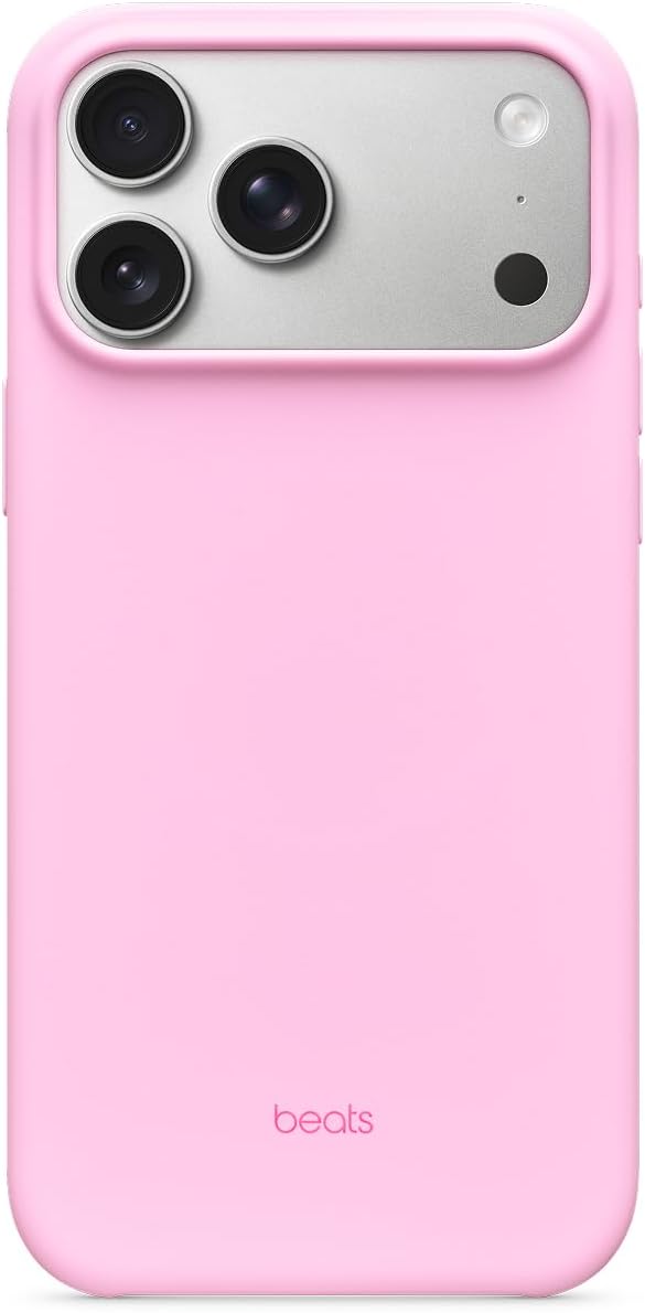 Beats iPhone 17 Pro Max Case with MagSafe & Camera Control, Matte Finish, Microfiber Lining – Pebble Pink