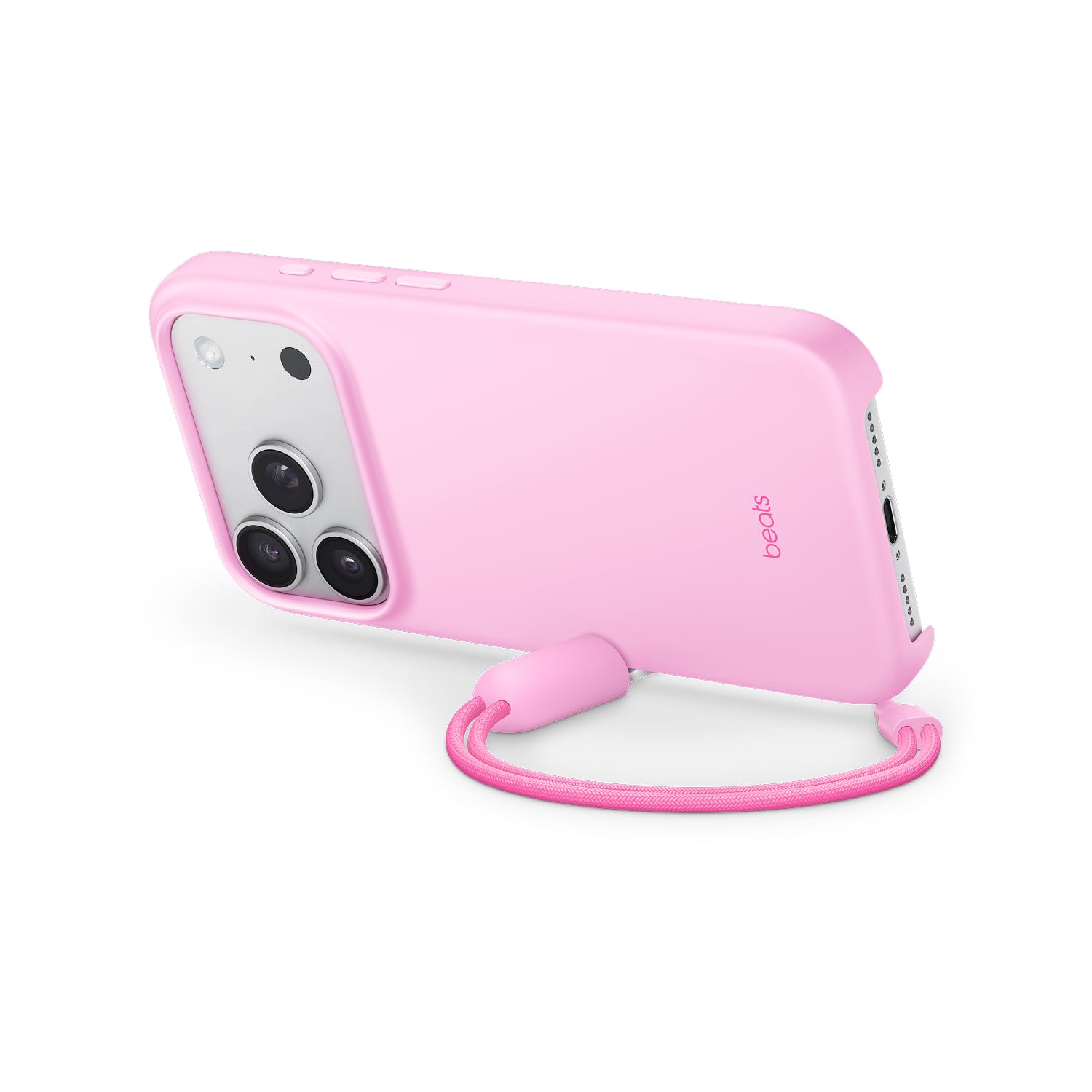 Beats iPhone 17 Pro Max Case with MagSafe & Camera Control, Matte Finish, Microfiber Lining – Pebble Pink