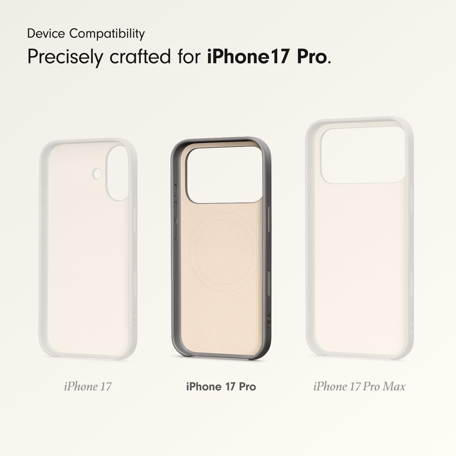 Beats iPhone 17 Pro Kickstand Case with MagSafe & Camera Control, Built in Stand & Lanyard, Matte Finish with Microfiber Lining – Granite Gray