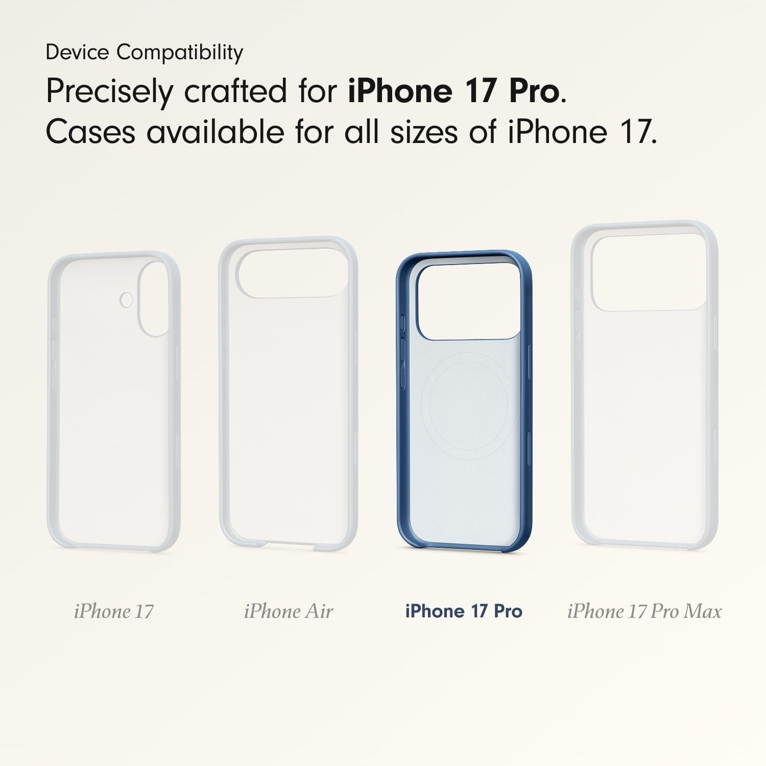 Beats iPhone 17 Pro Case with MagSafe & Camera Control, Matte Finish, Microfiber Lining – Bedrock Blue