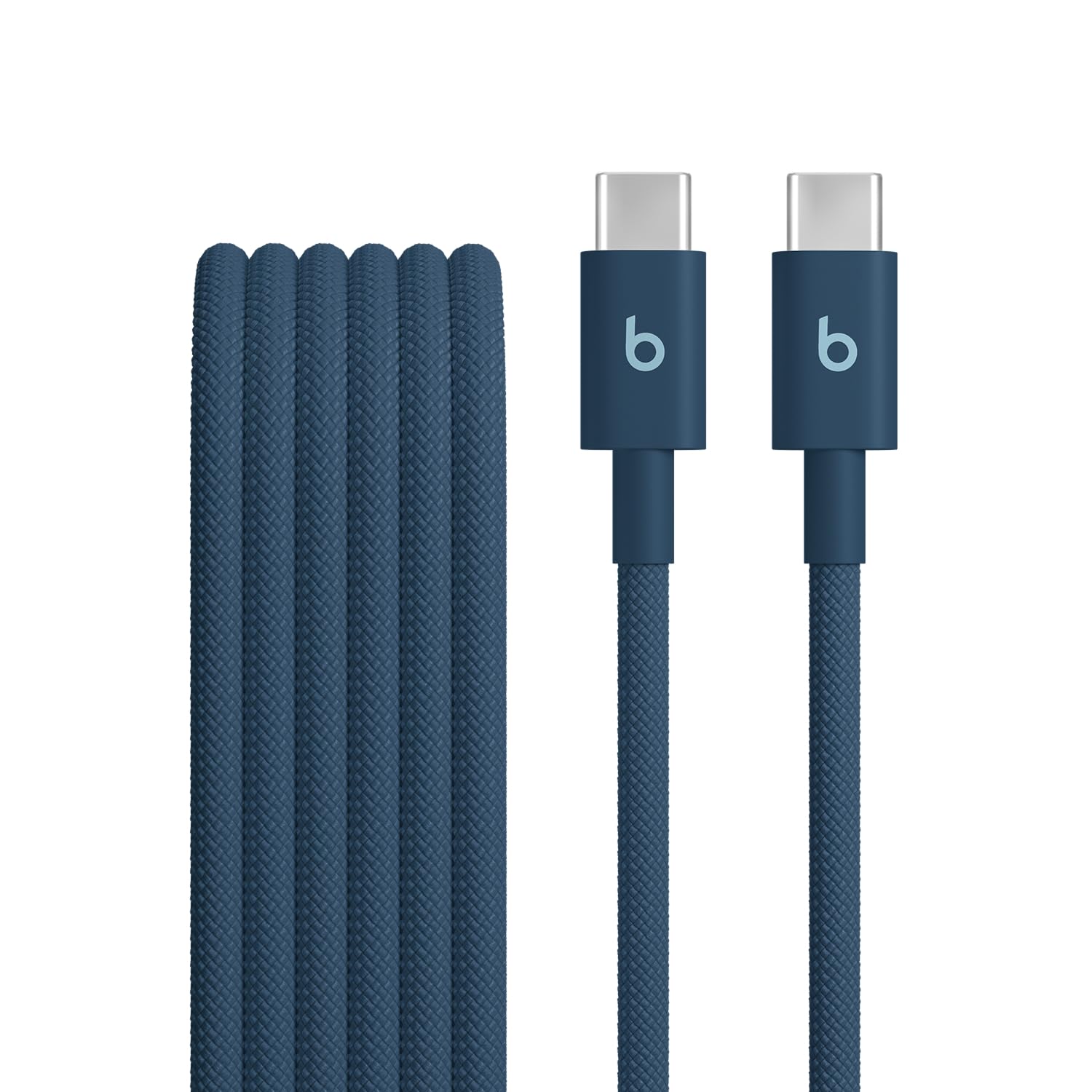 Beats USB-C to USB-C Woven Cable Fast Charging Durable/Tangle-Free Compatible Charger for Apple & Android Devices (1.5 m, 5 ft) - Surge Stone