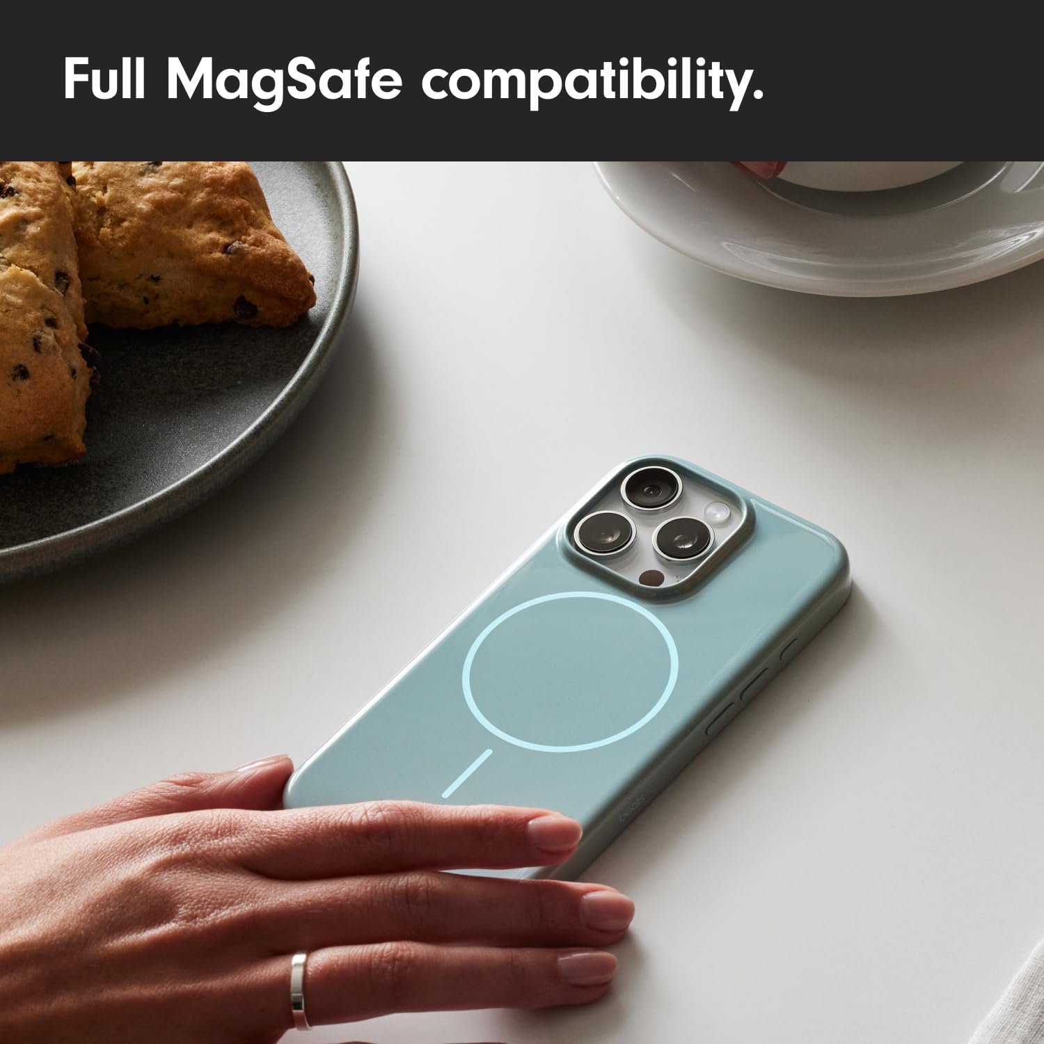 Beats iPhone 16 Pro Case with MagSafe and Camera Control, Scratch-Resistant Protective Cover, Slim Fit, Microfiber Lining - Riptide Blue