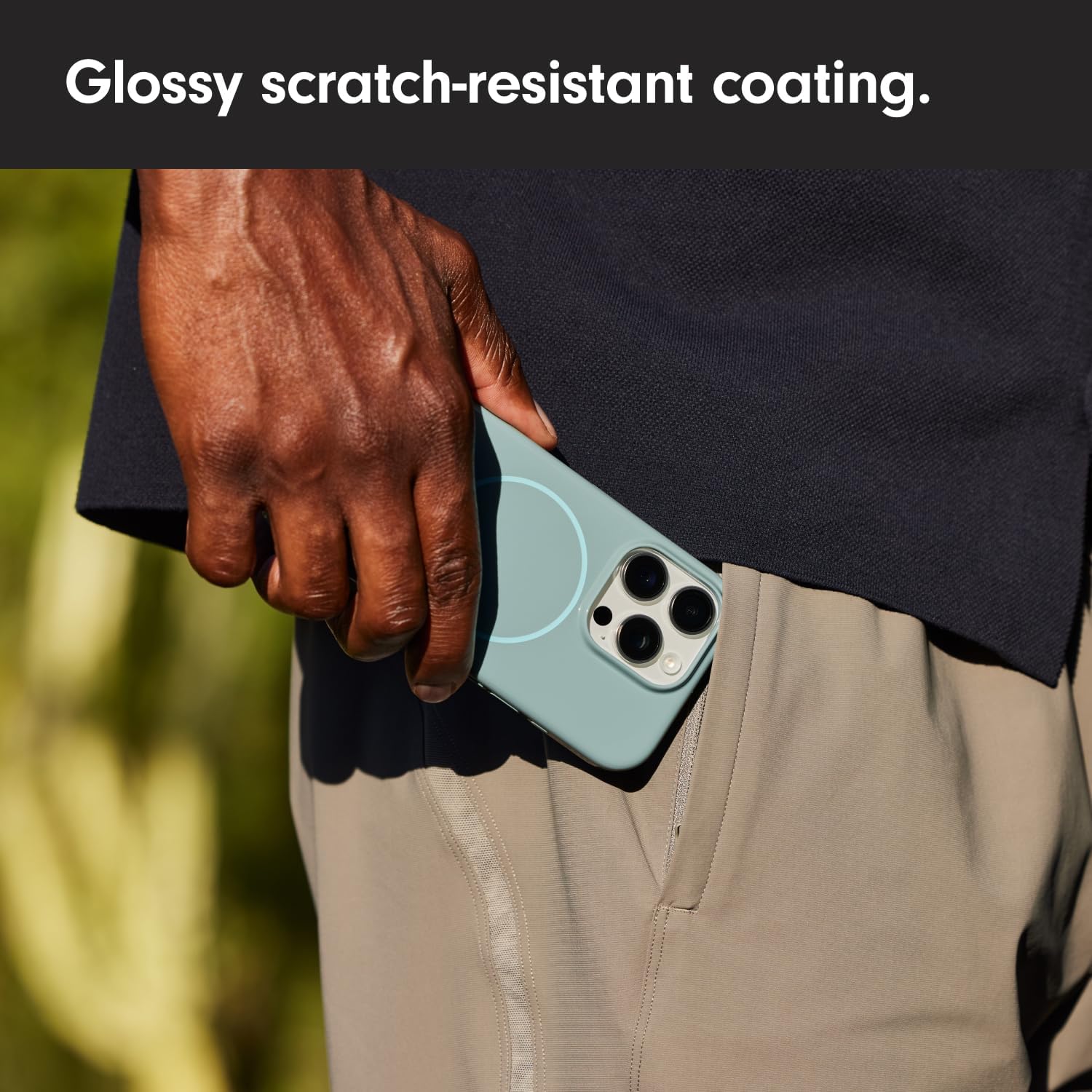 Beats iPhone 16 Pro Case with MagSafe and Camera Control, Scratch-Resistant Protective Cover, Slim Fit, Microfiber Lining - Riptide Blue