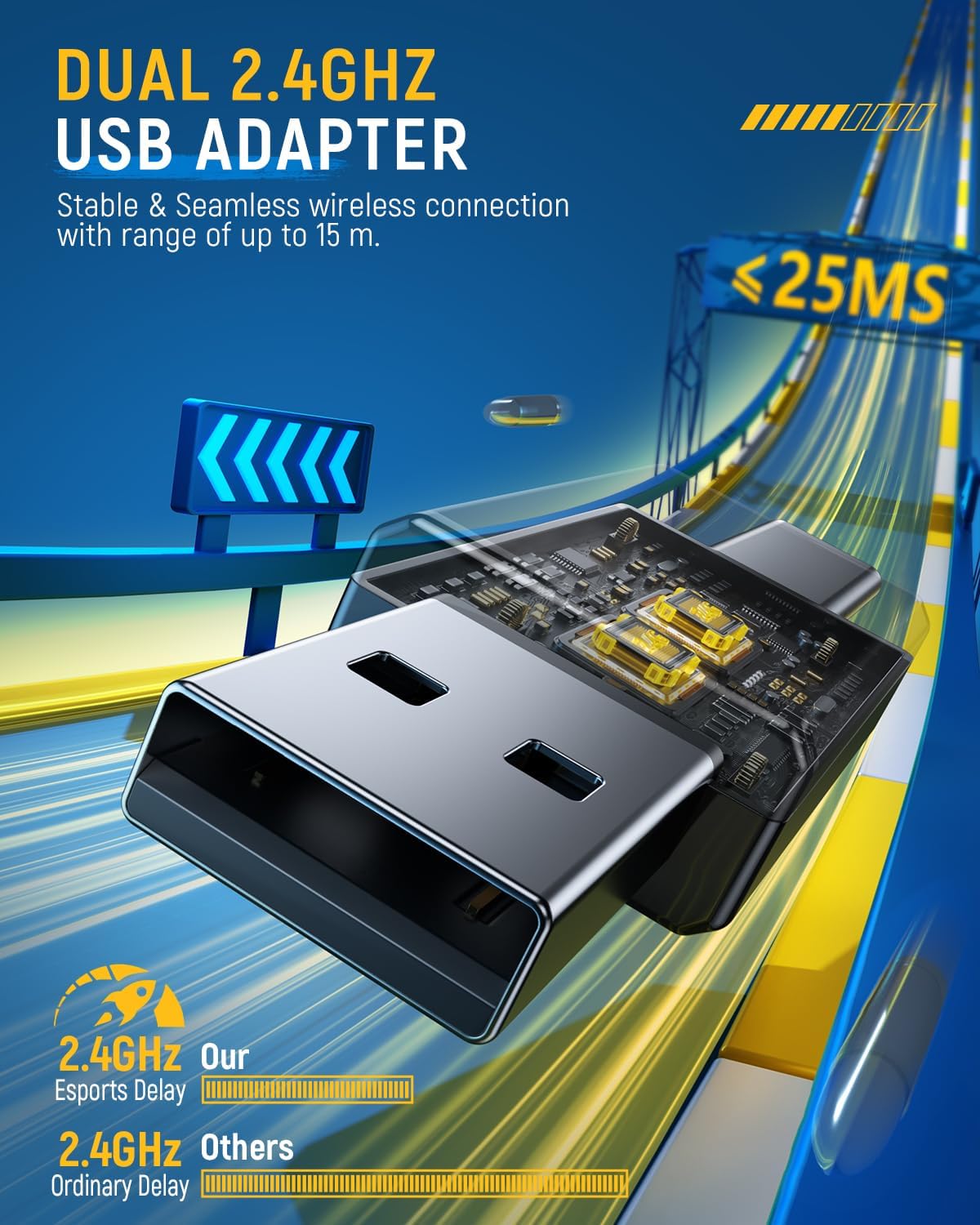 Wireless Gaming Headset for PC, Ps5, Ps4, 2.4 Ghz USB & Type-C Gaming Headphones with Microphone, 30H Battery Bluetooth Headphones for Switch, Laptop, Mobile, Mac