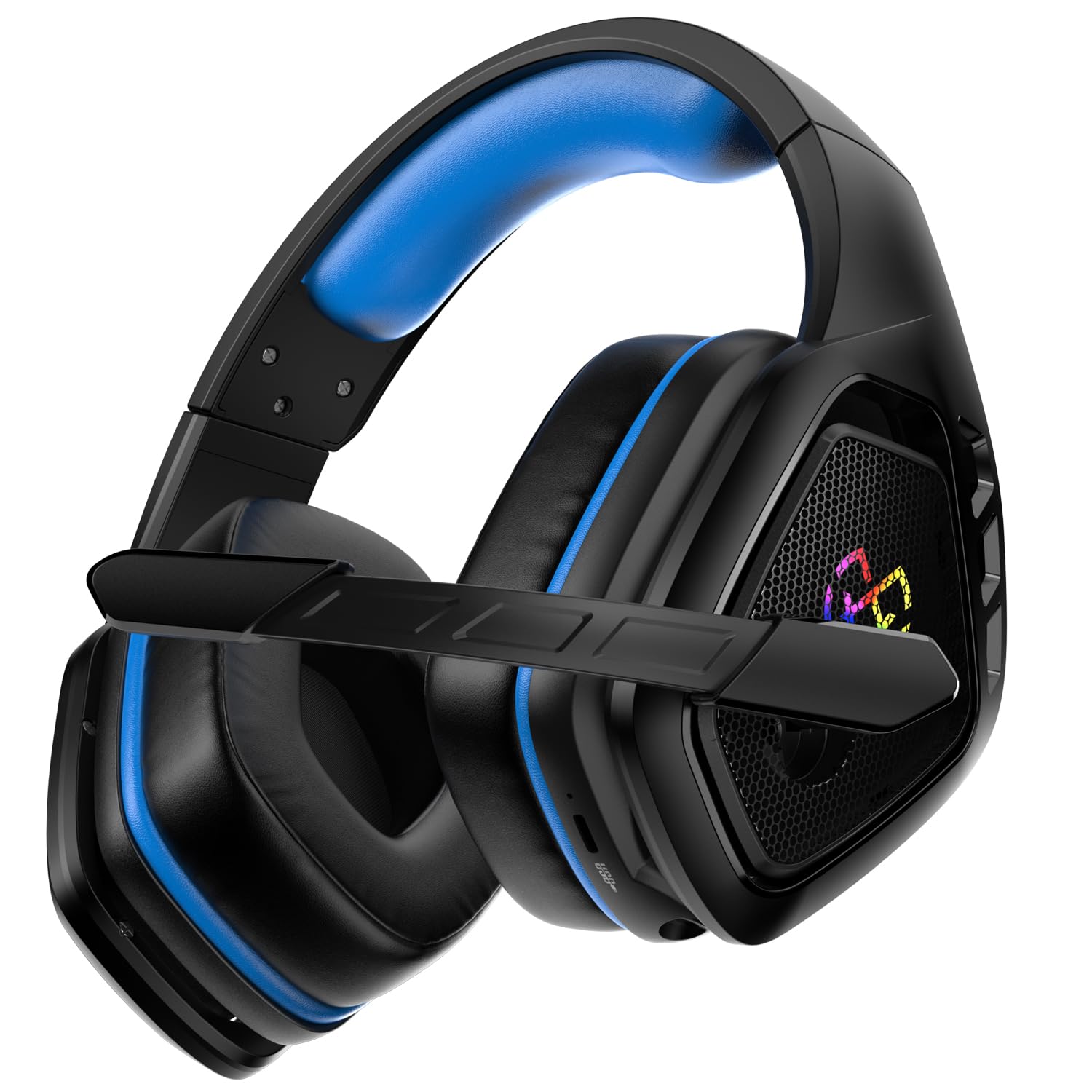 Wireless Gaming Headset for PC, Ps5, Ps4, 2.4 Ghz USB & Type-C Gaming Headphones with Microphone, 30H Battery Bluetooth Headphones for Switch, Laptop, Mobile, Mac