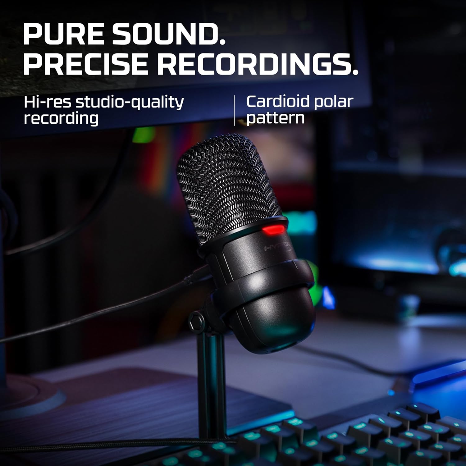 HyperX SoloCast – USB Condenser Gaming Microphone, for PC, PS4, PS5 and Mac, Tap-to-Mute Sensor, Cardioid Polar Pattern, great for Streaming, Podcasts, Twitch, YouTube, Discord,Black