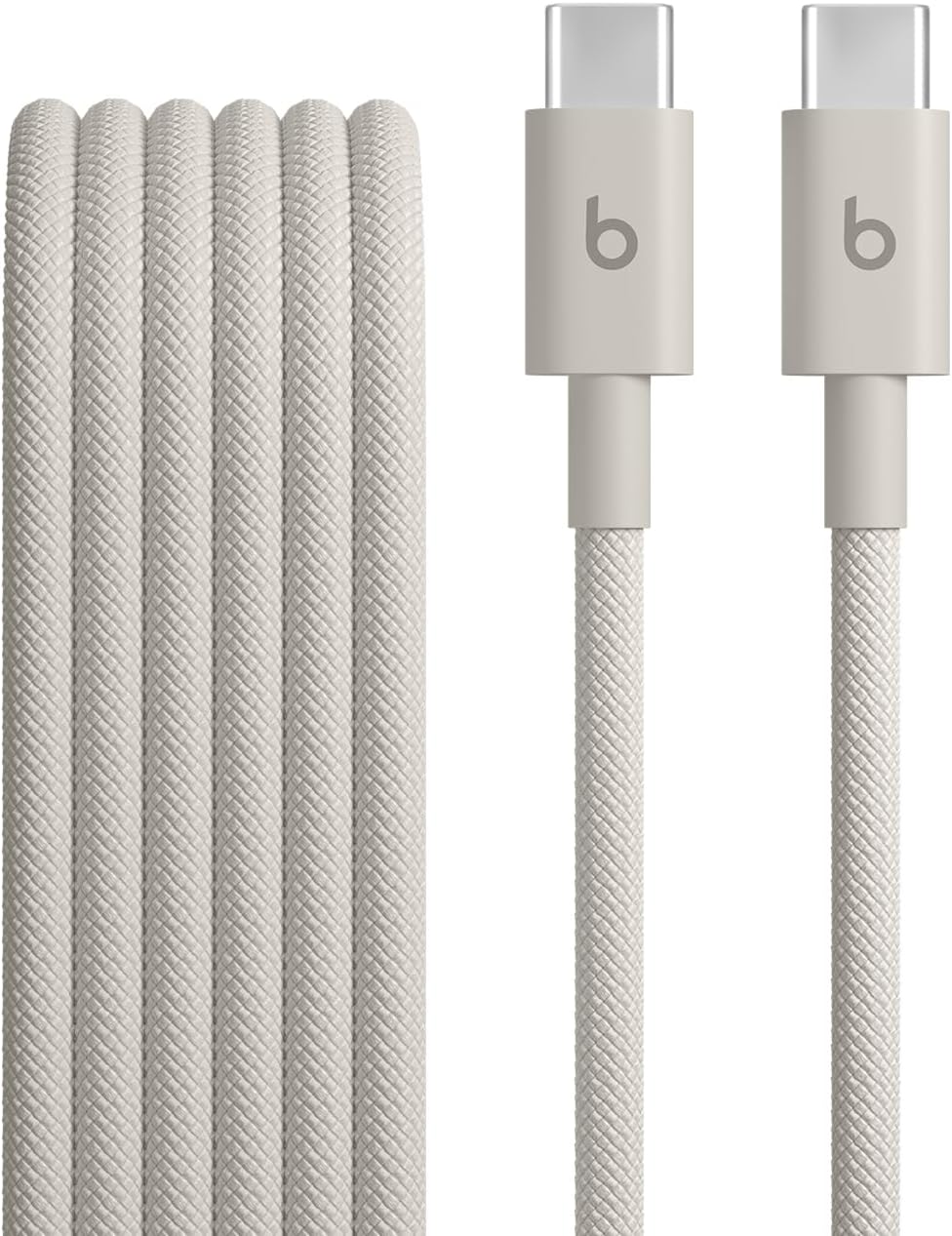 Beats USB-C to USB-C Woven Cable Fast Charging Durable/Tangle-Free Compatible Charger for Apple & Android Devices (1.5 m, 5 ft) - Surge Stone