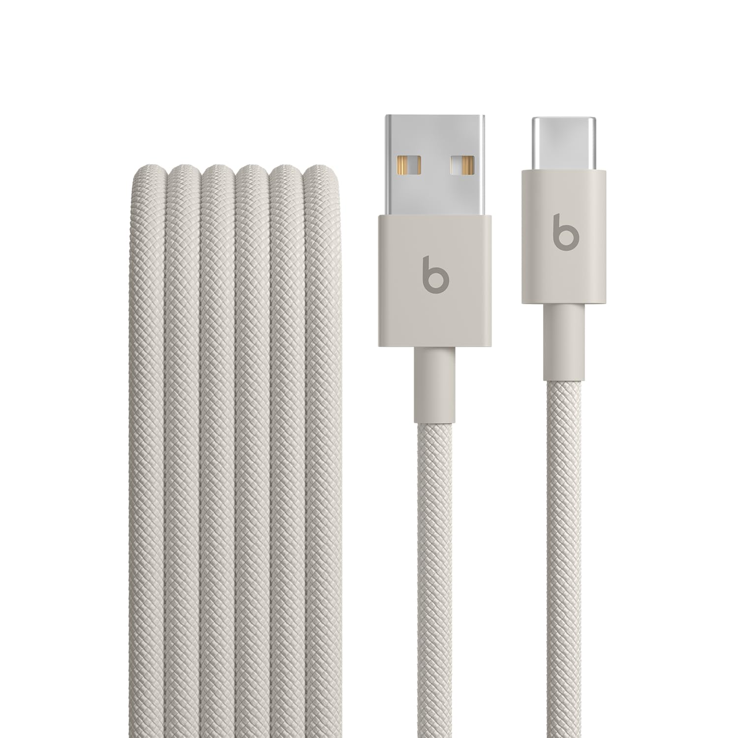 Beats USB-C to USB-C Woven Cable Fast Charging Durable/Tangle-Free Compatible Charger for Apple & Android Devices (1.5 m, 5 ft) - Surge Stone