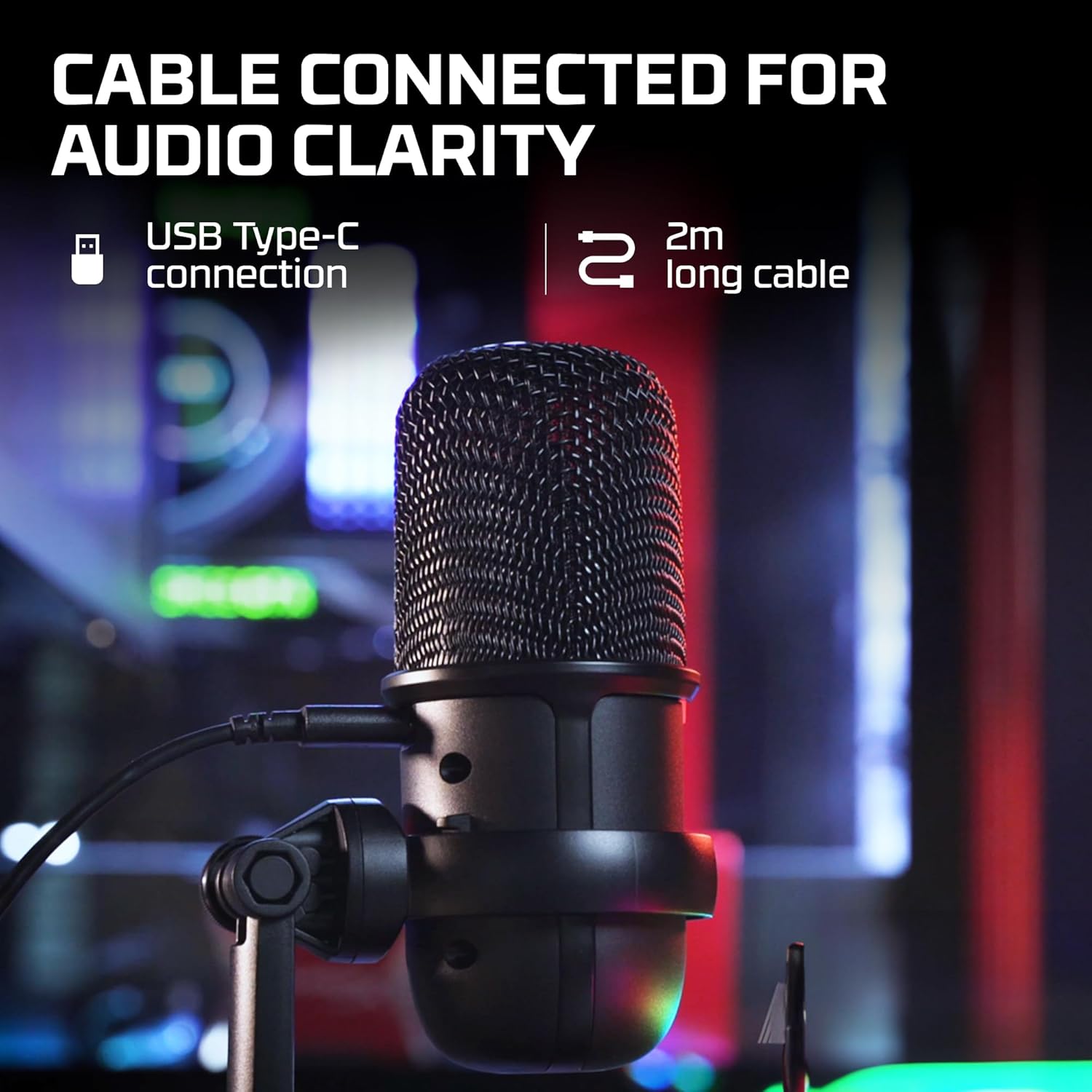 HyperX SoloCast – USB Condenser Gaming Microphone, for PC, PS4, PS5 and Mac, Tap-to-Mute Sensor, Cardioid Polar Pattern, great for Streaming, Podcasts, Twitch, YouTube, Discord,Black